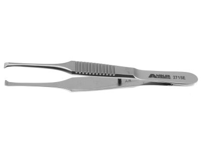 Ambler cilia forceps, 3'',1.0mm x 3.0mm smooth platforms tips, flat handle
