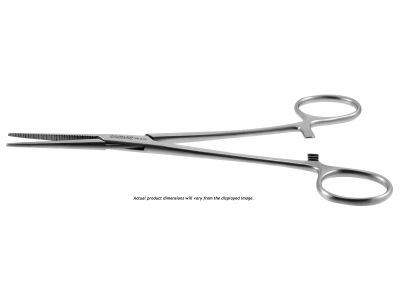 Coller-Crile artery forceps, 7 1/4'',delicate, straight, serrated jaws, ring handle