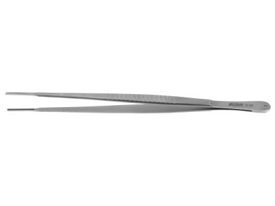 Cooley vascular tissue forceps, 9 1/2'',delicate, straight, serrated atraumatic jaws, flat handle