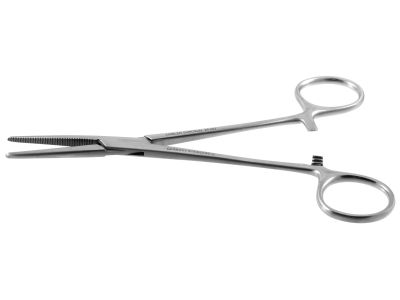 Crile hemostatic forceps, 6 1/4'',straight, serrated jaws, ring handle
