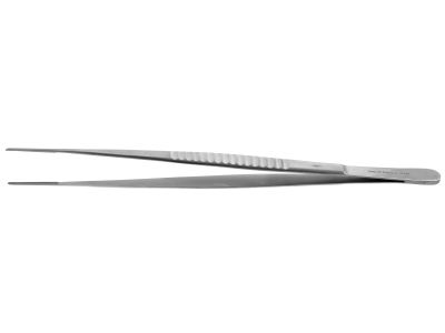 DeBakey vascular tissue forceps, 9 1/2'',delicate, straight, 1.5mm tapered atraumatic tips, flat handle