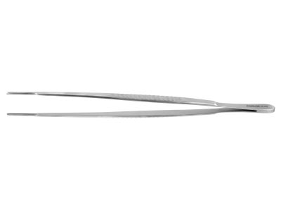 DeBakey vascular tissue forceps, 9 1/2'',heavy, straight, 3.0mm tapered atraumatic tips, flat handle