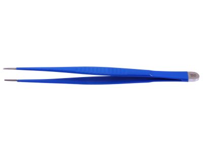 DeBakey vascular tissue forceps, 8'',delicate, straight, 1.5mm tapered atraumatic tips, insulated, flat handle
