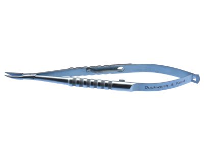 D&K needle holder, 4 3/8'',medium, curved, 9.0mm smooth jaws, round handle, with lock, titanium