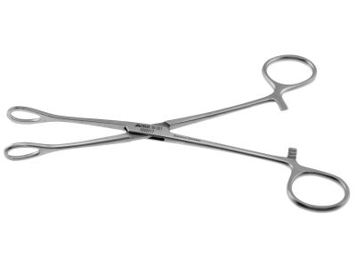 Foerster sponge forceps, 7'',straight, smooth jaws, ring handle
