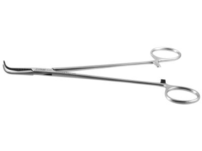 Gemini-Mixter artery forceps, 7'',delicate, fully curved, serrated jaws, ring handle