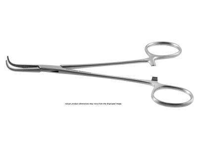 Gemini-Mixter artery forceps, 9'',delicate, fully curved, serrated jaws, ring handle