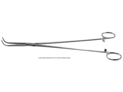 Gemini-Mixter artery forceps, 14'',delicate, fully curved, serrated jaws, ring handle