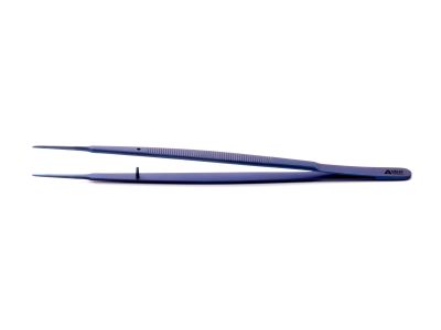 Gerald micro dressing forceps, 7'',delicate, straight, 1.0mm TC dusted tips, flat handle, titanium