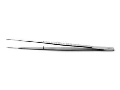 Gerald micro dressing forceps, 9'',delicate, straight, 1.0mm TC dusted tips, flat handle