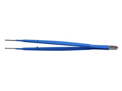 Gerald tissue forceps, 7'',delicate, straight, 1x2 teeth, insulated, flat handle
