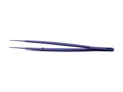 Gerald-DeBakey tissue forceps, 8'',straight, 1.0mm atraumatic tips, flat handle, titanium