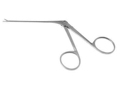 Goodhill ear forceps, 5 1/4'',working length 76.0mm, 5.0mm serrated jaws, ring handle