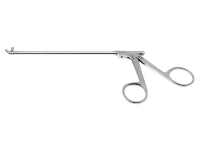 Gruenwald nasal forceps, working length 130mm, size #0, angled up 45º, 2.5mm thru-cutting jaws, ring handle