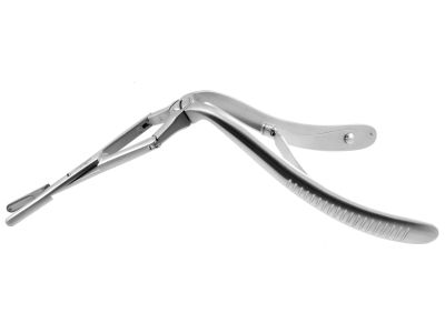 Jansen-Middleton nasal septum forceps, 7 3/4'',working length 130mm, double-action, 4.0mm x 11.0mm cup jaws, spring handle