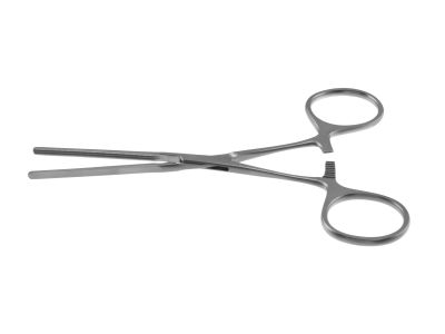 Kocher intestinal forceps, 5 1/2'',delicate, straight jaws, ring handle