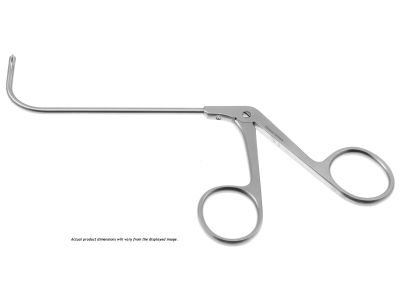 Kuhn nasal cutting forceps, angled 90º up, right thru-cutting 2.5mm cup jaws, ring handle