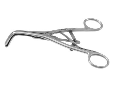 Laborde tracheal dilator forceps, 5 1/2'',adult size, tri-valve, ring handle