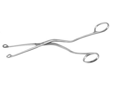 Magill catheter introducing forceps, 8'',child, ring handle