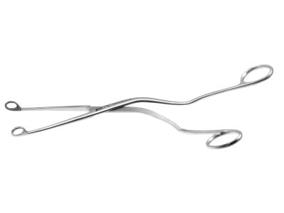 Magill catheter introducing forceps, 9'',adult, ring handle