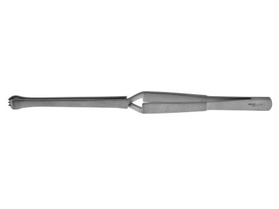 Marschik tonsil seizing forceps, 8 3/4'', straight, 3x3 teeth, flat squeeze handle