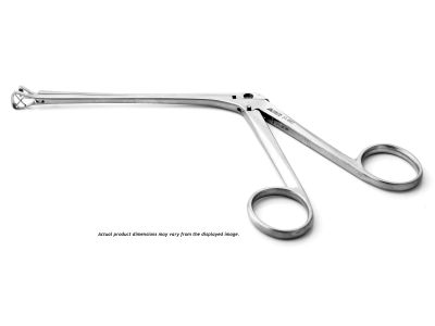 Meltzer adenoid punch forceps, 8 1/4'',working length 120mm, size #2, triangular 9.0mm basket, 8.0mm bite, ring handle