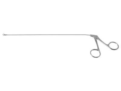 Kleinsasser micro laryngeal cup forceps, original model, working length 230mm, curved up, 2.0mm round cup jaws, ring handle
