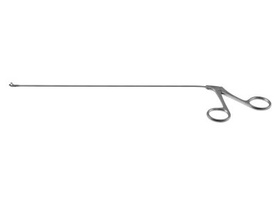Kleinsasser micro laryngeal cup forceps, original model, working length 230mm, curved left, 2.0mm round cup jaws, ring handle