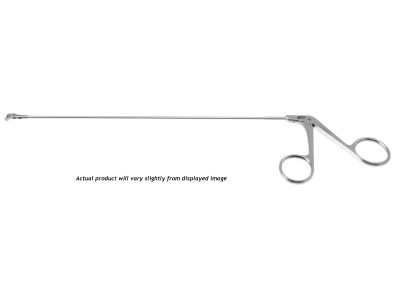 Kleinsasser laryngeal cutting forceps, original model, working length 230mm, heavy, curved left, 4.0mm round cup jaws, ring handle