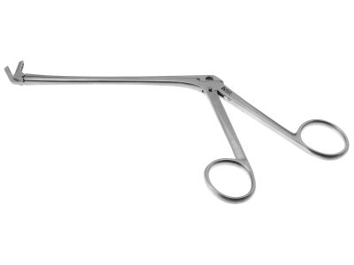 Myles punch forceps, 7 3/4'',working length 115mm, angled up, backward cutting, 2.0mm x 10.0mm jaws, ring handle