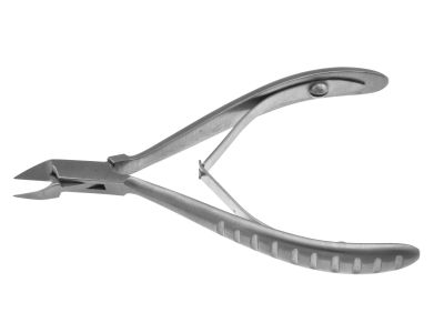 Nail nipper forceps, 4'',tapered edge, double spring