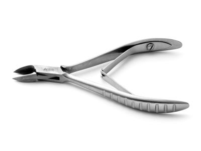 Nail nipper forceps, 4 1/2'',straight edge, double spring