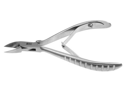 Nail nipper forceps, 4 1/2'',delicate, tapered edge, double spring