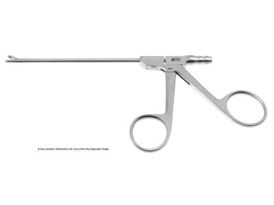 Nasal sinus inner-suction forceps, 7 1/2'',working length 100mm, straight, size #00, straight, fenestrated, 2.5mm wide oval jaws, ring handle