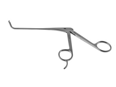 Ostium sinus chain forceps, working length 125mm, curved up 70º, small, 2.0mm wide x 2.5mm long jaws, ring handle 