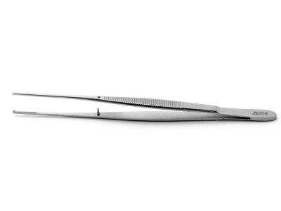 Potts-Smith tissue forceps, 7'',delicate, straight, 1x2 teeth, serrated jaws, flat handle