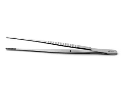 Resano valve grasping forceps, 7'',multi-toothed jaws, flat handle