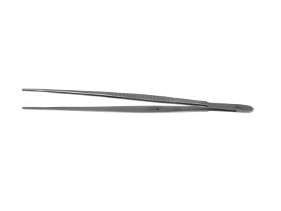 Resano valve grasping forceps, 9'', multi-toothed jaws, flat handle