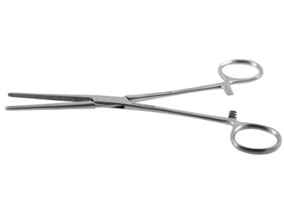 Rochester-Pean hemostatic artery forceps, 7 1/4'',straight, serrated jaws, ring handle