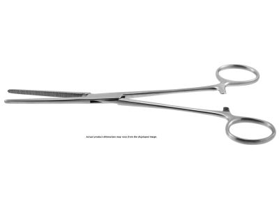 Rochester-Pean hemostatic artery forceps, 9'',straight, serrated jaws, ring handle