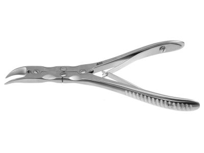 Ruskin-Liston bone cutting forceps, 6'',double-action, angled backwards, 15.0mm jaws, spring handle