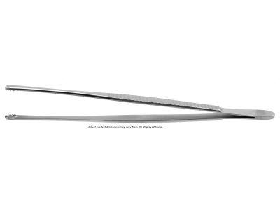 Russian tissue forceps, 10'',straight jaws, flat handle