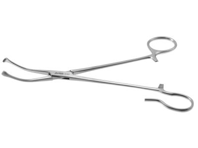 Colver tonsil seizing forceps, 7 1/2'',curved, 5.5mm jaws, open ring handle