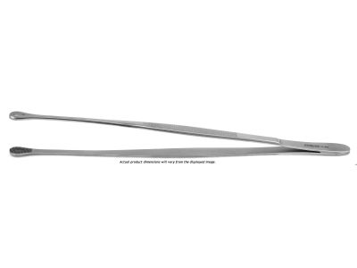 Singley (Tuttle) tissue forceps, 7'',straight shafts, serrated, fenestrated jaws, flat handle