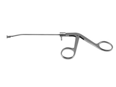 Tobey backbitting micro punch forceps, working length 110mm, straight, 360º rotatable, 2.0mm diameter bite, ring handle