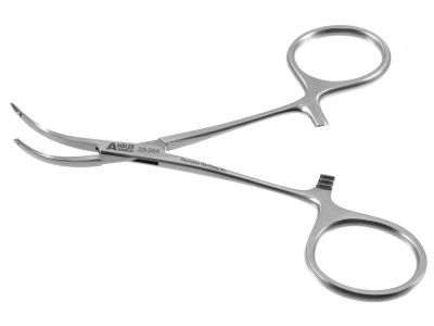 Tendon passer (braiding/weaving) forceps, 4 3/4'',curved, pointed tips, ring handle
