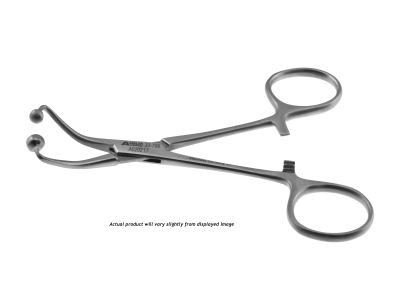 Towel clamp forceps, 5 1/2'',ball and cup, ring handle
