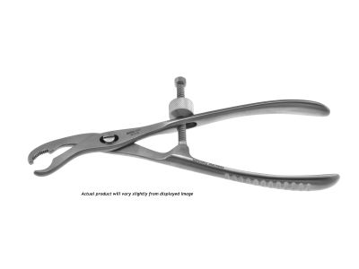 Verbrugge bone holding forceps, 10 1/4'',angled, 11.0mm wide jaws, with speed lock