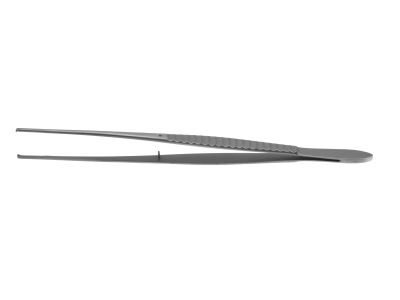 Waugh dissecting forceps, 8'',straight, 1x2 teeth, serrated jaws, flat handle