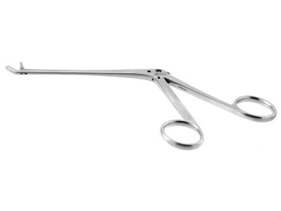 Weil-Blakesley sinus forceps, 7'',working length 100mm, size #0, upturned 45º, fenestrated, 3.5mm x 7.0mm oval jaws, ring handle